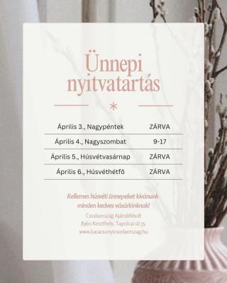 Ünnepi nyitvatartás