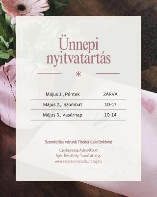 Ünnepi nyitva tartás