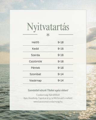 Új, nyári nyitva tartás