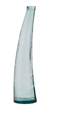 Hajlított kék üveg váza