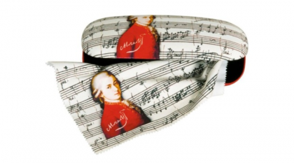 Mozart szemüvegtok textilbevonatú törlőkendővel