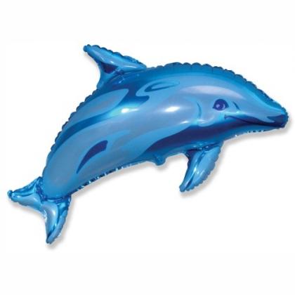 Kék delfin fólia lufi