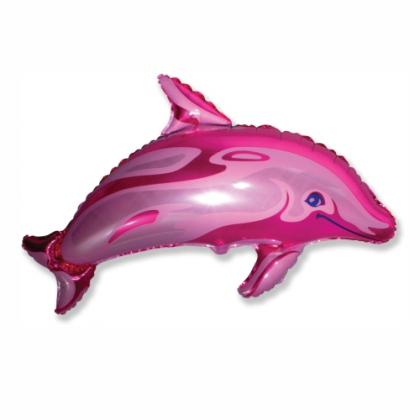 Pink delfin fólia lufi 37