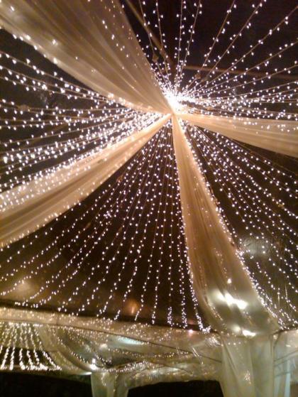 Égősor, karácsonyi égősor, 500 LED-es melegfehér, 50m-es fényfüzér, szikrázó effekttel