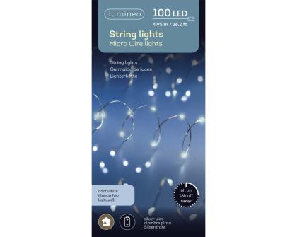 Elemes égősor, karácsonyi égősor, fényfüzér 100LED 495 cm melegfehér/hidegfehér