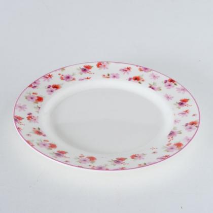 Porcelán tányér, desszerttányér, süteményes tányér, sütis tányér, virágos tányér, Flowers