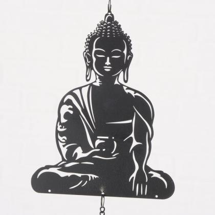 Fém szélcsengő Buddhával