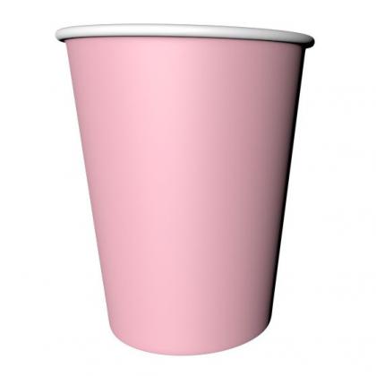 Rózsaszín papírpohár, babavárós pohár, gender party