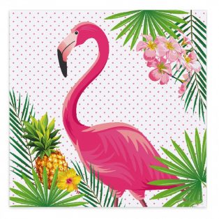 Flamingós szalvéta, papírszalvéta