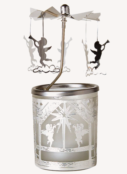 Hő hatására forgó mécsestartó, angyalos