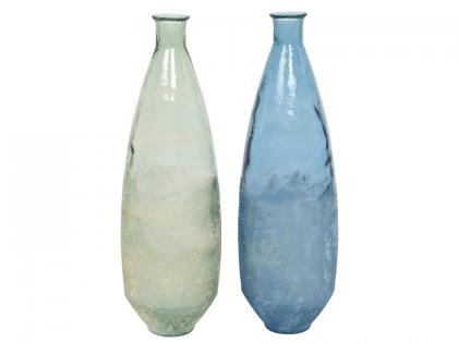 Színes üveg váza újrahasznosított üvegből, üvegváza