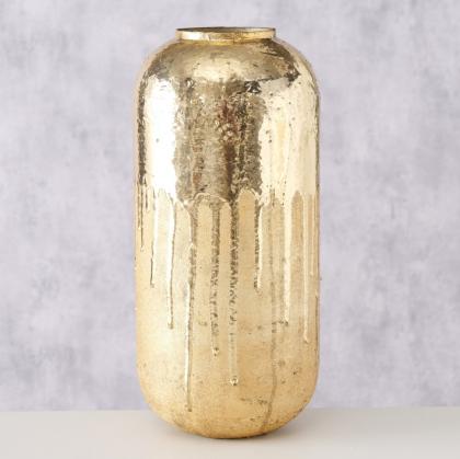 Arany fém váza cseppfolyós mintával