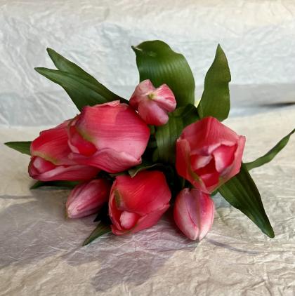 Élethű, bimbós tulipán csokor