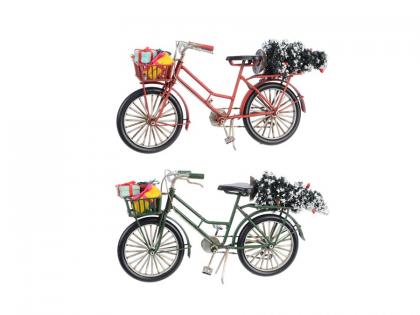 Fém bicikli, fém kerékpár, karácsonyi bicikli,