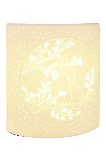 Porcelán lámpa, csipke lámpa, macskás lámpa, cicás lámpa (több méret)