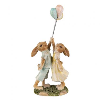 Húsvéti nyúl, húsvéti nyuszi, nyuszi figura, nyuszi pár lufival