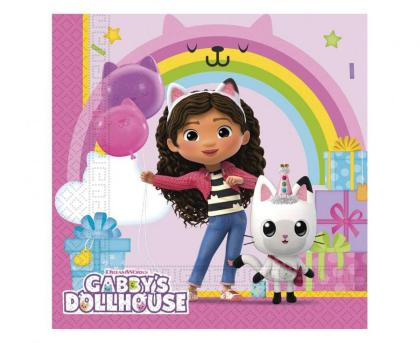 Gabby's Dollhouse lufi, Gabby babaháza lufi, Gaby babaháza szalvéta, Gabi babaháza szalvéta, Gabby party, Gaby szalvéta, Gabi szalvéta