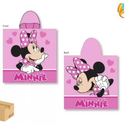 Minnie egér poncsó, Minnie Mouse poncsó, mintás poncsó, Minnie törölköző