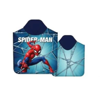 Pókember poncsó, Spiderman poncsó, mintás poncsó, gyerek poncsó, Pókember törölköző