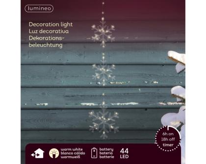 Hópihe hópehely alakú hangulatvilágítás, ablakba tehető 62 cm