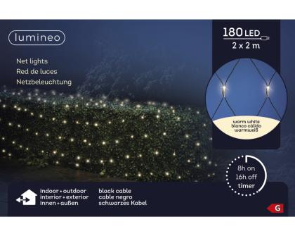 Karácsonyi égősor, háló, sövényre rakható 2 m x 2 m