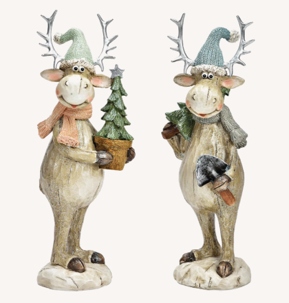 Szarvasos figura, fenyőfával