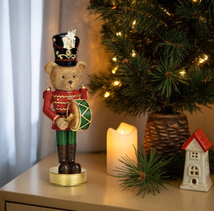 Macis diótörő figura, medve diótörő, 24 cm (többféle)