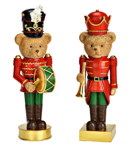 Macis diótörő figura, medve diótörő, 24 cm (többféle)