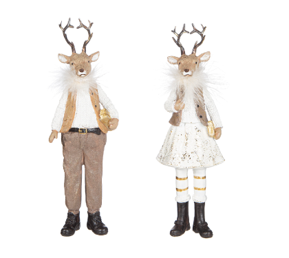 Álló szarvasfigura, 39 cm