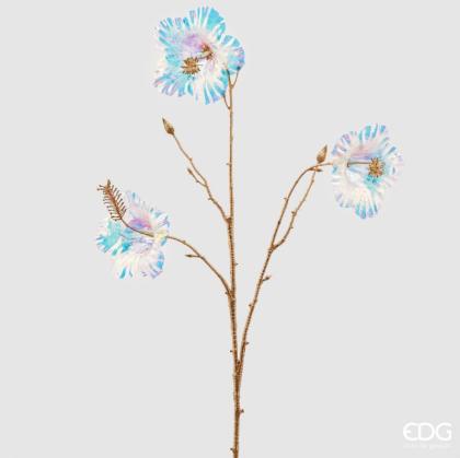 Hibiszkusz művirág, irizáló, színjátszó, 75 cm