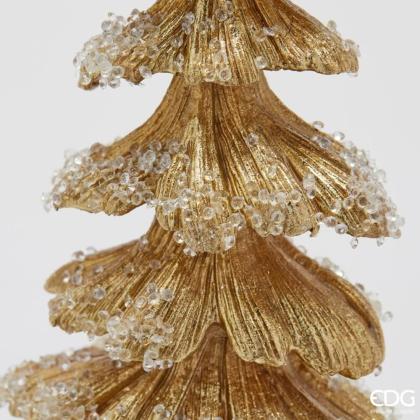 Fenyőfa dísz(több méret), arany fenyőfa, kerámia fenyőfa, elegáns fenyőfa