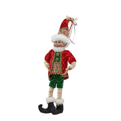 Elegáns manó, kobold, mosolygós manó, piros, zöld, arany manó, elf manó, 63 cm