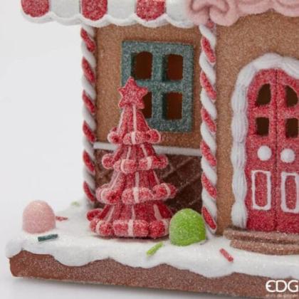 LED világító mézeskalács házikó, mézeskalácsház, édességbolt