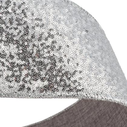 Karácsonyi szalag, masni, szalagtekercs, flitteres (6,7x450 cm, többféle)