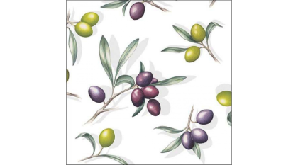 Papírszalvéta, olívás szalvéta, többféle méret, 20 db, Delicious Olives