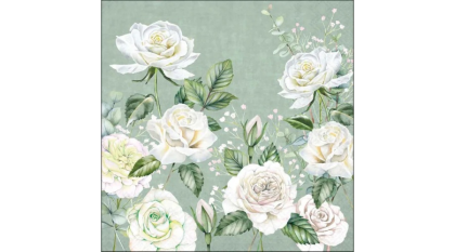 Papírszalvéta, rózsás szalvéta, többféle méret, 20 db, Vendela