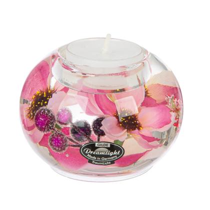 Zselés mécsestartó, tavaszi mécsestartó, virágos, gömb alakú