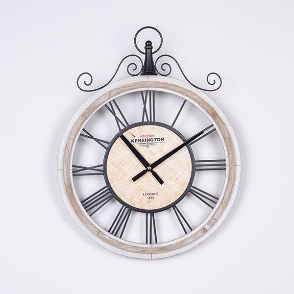 Falióra, kovácsoltvas, bambuszmintás,  ∅ 40 cm