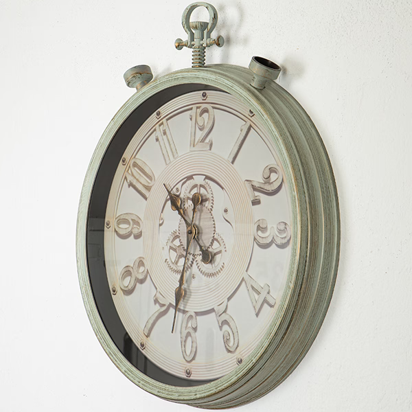 Falióra, bézs, antik hatású, ∅ 70 cm