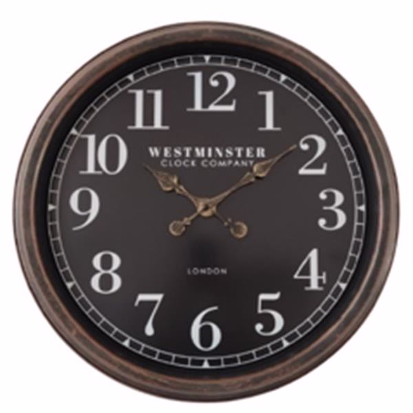 Falióra, antik barna, Westminster Clock Company, ∅ 50 cm