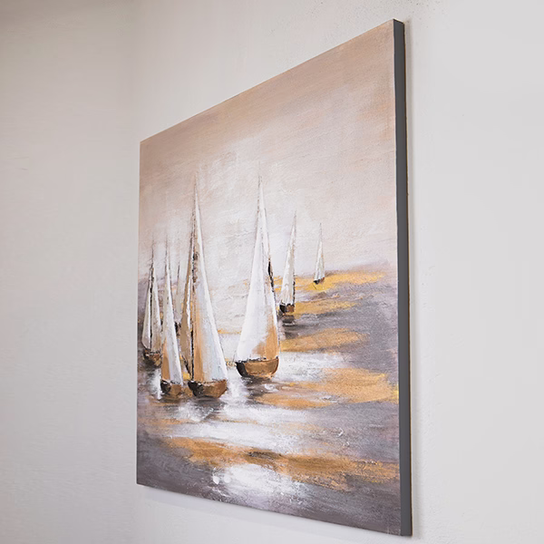 Vitorlás falikép, balatoni vászonkép, hajós kép, tengeres kép, 100x100 cm