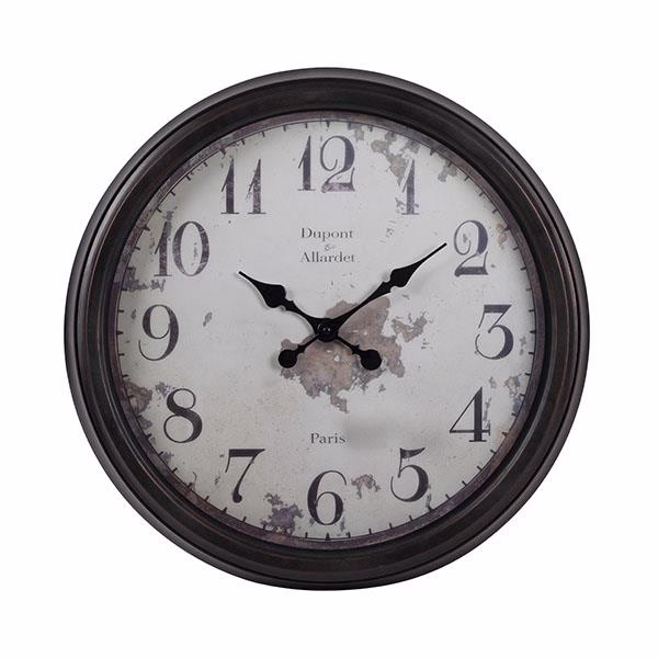 Falióra, fekete, antik hatású, Dupont & Allardet, ∅ 50 cm