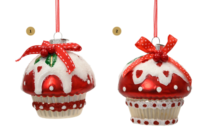 Cupcake dísz, bonbon dísz, sütis üvegdísz (többféle)