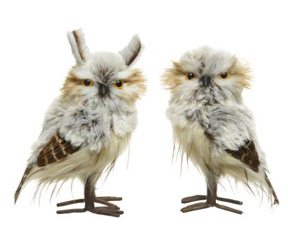 Élethű bagoly figura, 15 cm magas