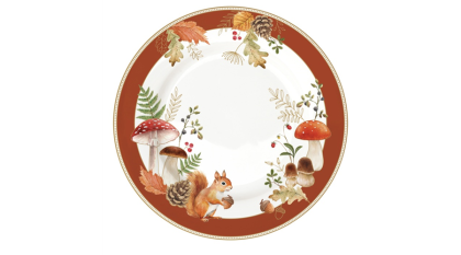 Porcelán desszerttányér díszdobozban, őszi tányér, 2 db-os szettben, Autumn breeze