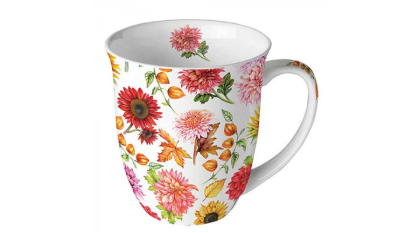 Őszi bögre, virágos bögre, 400 ml, Autumn blooming