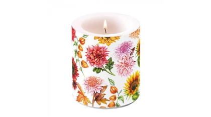 Átvilágítós gyertya, őszi virágos gyertya, Autumn blooming