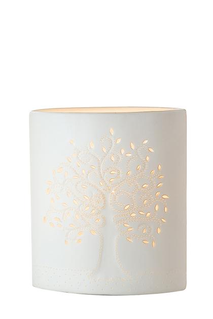 Porcelán lámpa, csipke lámpa, életfa (több méret)