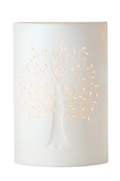 Porcelán lámpa, csipke lámpa, életfa (több méret)