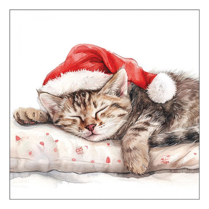 Papírszalvéta, karácsonyi szalvéta, cicás szalvéta (25x25 cm), 20 db, Dreaming about X-mas